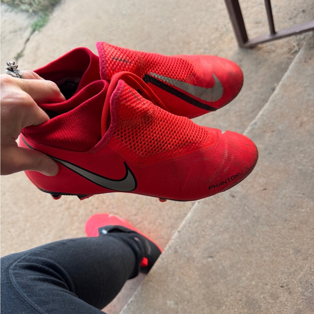 Nike Red and Black Soccer Shoes PHANTOMS